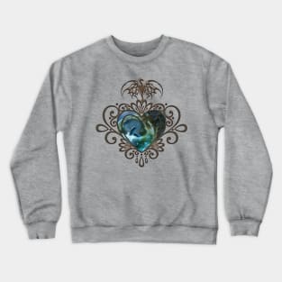 Cute Dolphin in a Bubble the Hearts of the Ocean Crewneck Sweatshirt